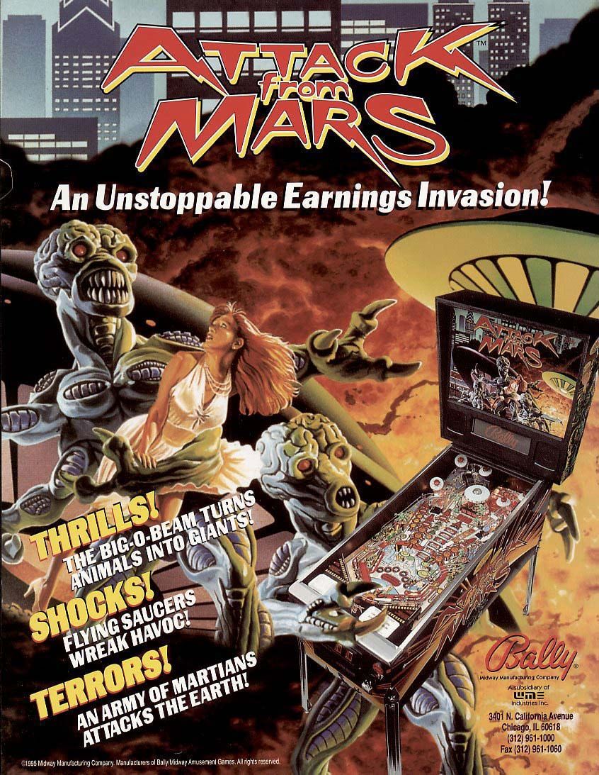 Attack from Mars Pinball Machine for Sale